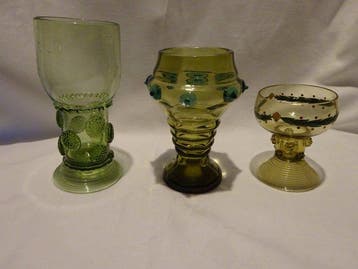 Wijnglas - Glas - Verzamelaarsglazen geblazen, Antiek en Kunst, Antiek | Glas en Kristal