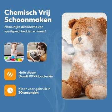 2dekans | BOLLIT 16 in 1 Stoomreiniger 1500W -, Ophalen of Verzenden, Gebruikt