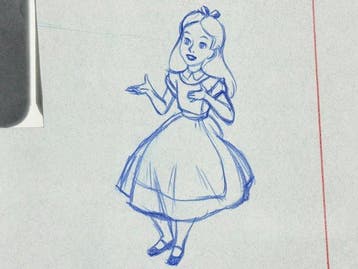Walt Disney - Originele publiciteits-tekening van Alice (ca., Nieuw