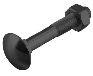 10 Slotbouten en Moeren zwart M8x60 mm, Verzenden, Nieuw