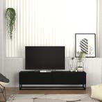 Tv-meubel Nolven lang frame 180x32x47 cm zwart [en.casa], Verzenden, Nieuw