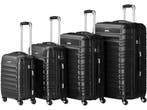 Trolley Reiskofferset Rome - 4-delig - Hardcase - Zwart -, Sieraden, Tassen en Uiterlijk, Koffers, Verzenden, Nieuw