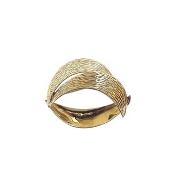 Vintage gouden fantasiebroche, Ophalen of Verzenden, Gebruikt, Goud, Goud