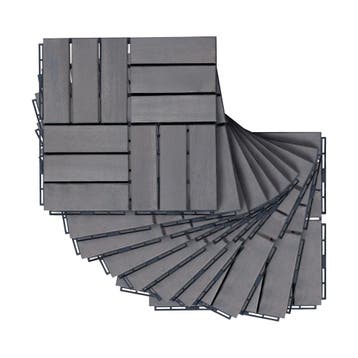 Houten terrastegels Alliste vlonder set van 10 acacia 0,9 m², Verzenden, Nieuw