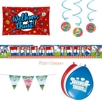 Welkom Thuis Versiering - Slingers Ballonnen vlaggen en meer, Hobby en Vrije tijd, Feestartikelen, Ophalen of Verzenden, Nieuw