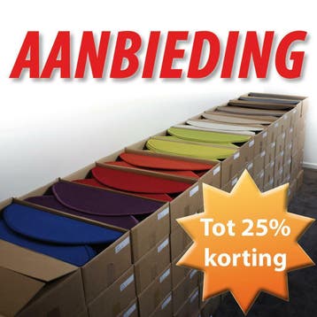 Kwalitatieve trapmatten/Halve maantjes in vele soorten, Verzenden, 75 m² of meer, Nieuw, Blauw