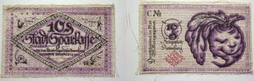 10 Pfennig 1 4 1919 Stadtsparkasse Bielefeld, Verzenden
