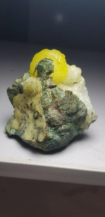 Brcuite met Amozanite Mineralencollectie - Hoogte: 82 mm -