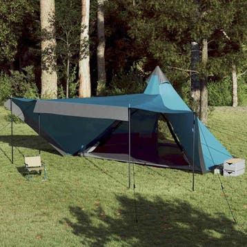 vidaXL Tipitent 8-persoons waterdicht blauw, Verzenden, Nieuw, Tot en met 2