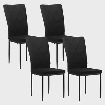 Set van 4 Luxe Eetkamerstoelen met Hoge Rugleuning - Gestoff, Huis en Inrichting, Stoelen, Verzenden, Nieuw