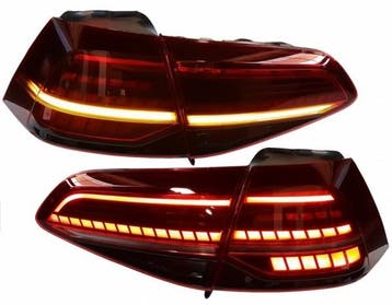 Achterlichten VW Golf VII Dynamic Facelift LED Cherry, Ophalen of Verzenden, Nieuw