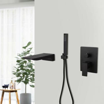 Zwarte inbouw watervalkraan, Verzenden, Nieuw, Kraan