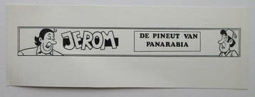 Eduard De Rop - Originele titelstrook - De pineut van, Boeken, Stripboeken, Nieuw