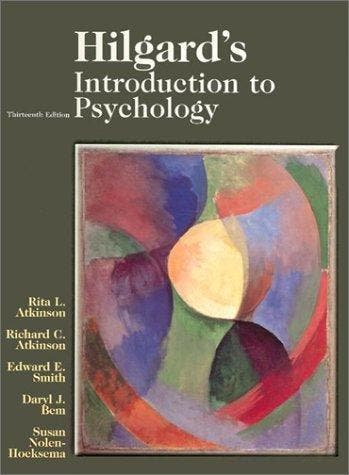 Hilgards Introduction To Psychology 13th Ed 9780155080447, Verzenden, Gelezen, Harcourt Brace College Publishers