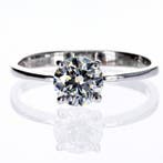 Zonder minimumprijs - Verlovingsring - 14 karaat Witgoud -