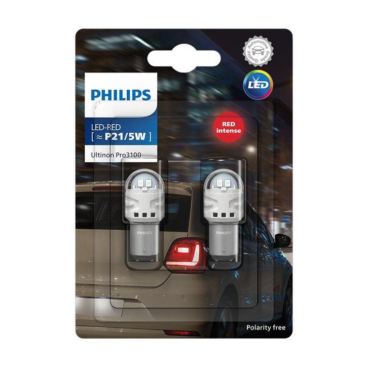 Philips LED Retrofit P21/5W Rood BAY15d 12V 2 Stuks, Auto-onderdelen, Verlichting, Nieuw, Ophalen of Verzenden