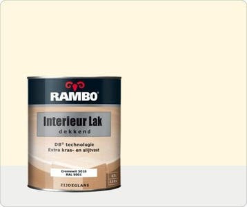 Rambo Interieur-/Vloer Lak Transparant Zijdeglans - Creme..., Beige, Nieuw, Ophalen of Verzenden, Lak