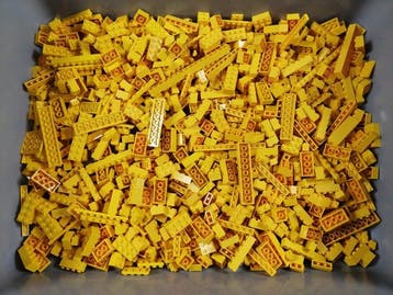 Lego - 01. Partij van 1000 gele bouwstenen - 1980-1990, Nieuw