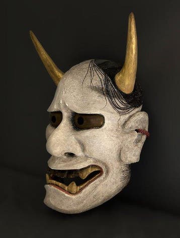 Oude handgemaakte Noh-masker van Hannya  - Hout - Japan -