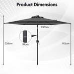 LIVSK Parasol - Geventileerd Polyester - Kantelmechanisme -, Verzenden, Nieuw