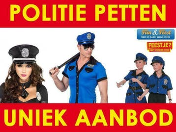 Politiepet carnaval-  Mega aanbod politie petten, Ophalen of Verzenden, Nieuw