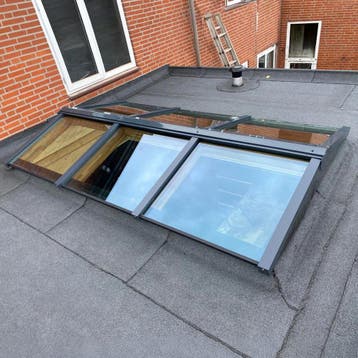 Zelfbouw lichtstraat 4 vak zadeldak 1810x2100mm-Antraciet ge, Ophalen of Verzenden, Nieuw