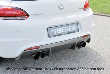 Rieger diffuser voor R-Line achterbumper | Scirocco 3 (13):, Auto-onderdelen, Carrosserie en Plaatwerk, Verzenden, Nieuw, Volkswagen