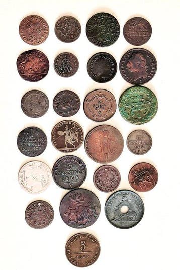 Frankrijk, Italië, Duitsland, Oostenrijk. 24 Monete Europa