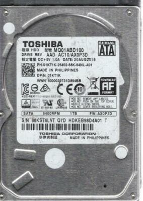 Toshiba 1TB 2.5 Interne Harde Schijf – MQ01ABD100 | 5400RPM, Computers en Software, Harde schijven, Ophalen of Verzenden, Nieuw