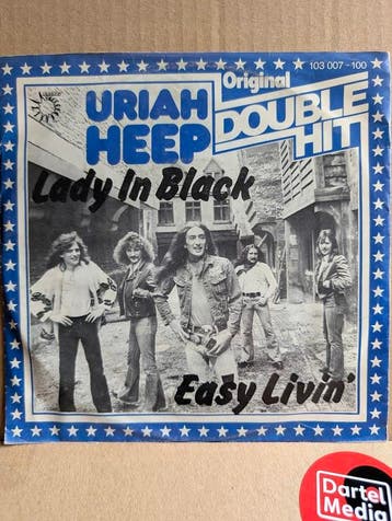 Uriah Heep - Lady in Black/Easy Livin   7 vinyl single, Ophalen of Verzenden, Gebruikt, 7 inch