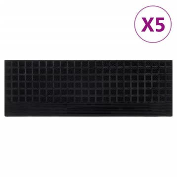 vidaXL Trapmatten 5 st 25x75 cm rubber, Doe-het-zelf en Verbouw, Verzenden, Nieuw