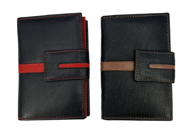 Leren rits portemonnee met overslag, merk Flores Lederwaren, Sieraden, Tassen en Uiterlijk, Portemonnees, Nieuw, Verzenden