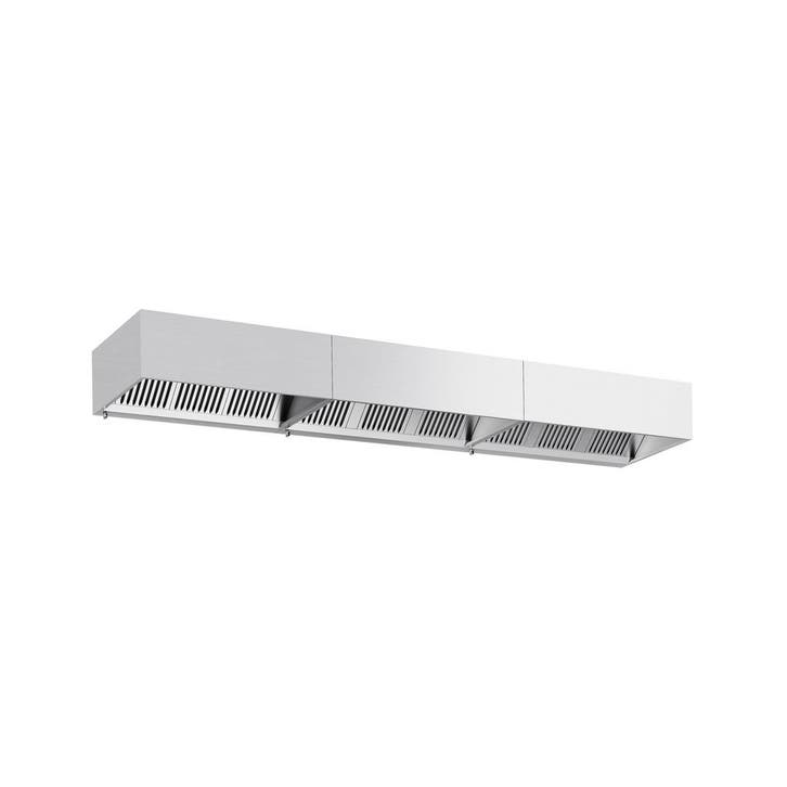 GGM Gastro | Afzuigkap doosmodel - 4600mm - met | KLP469#SET, Witgoed en Apparatuur, Afzuigkappen, Inbouw, Motor, Nieuw, Onderbouw afzuigkap