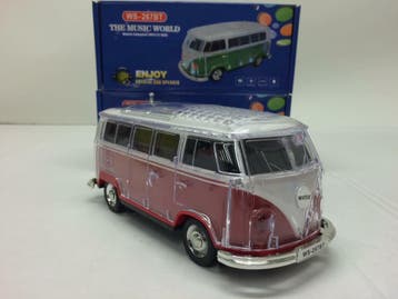 VOLKSWAGEN T1 MET RADIO EN LED VERLICHTING EN BLUETOOTH MP3, Ophalen of Verzenden, Nieuw, Radio