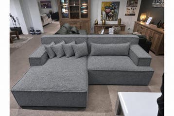 Domburg Loungebank - loungebanken - Grijs, Nieuw, 150 cm of meer, Stof, 250 tot 300 cm