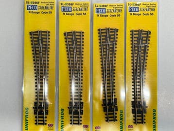 Peco N - SL-U396F en SL-U395F - Modeltreinsporen (4) -, Nieuw