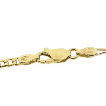 Bicolor gouden Figaro schakelketting, Ophalen of Verzenden, Gebruikt, Goud, Goud