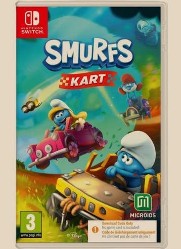 Smurfs Kart (Downloadcode in box) Switch Morgen in huis!, 3 spelers of meer, Ophalen of Verzenden, Zo goed als nieuw, Vanaf 3 jaar