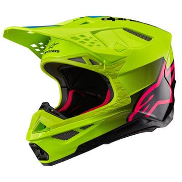 Alpinestars Supertech S-M10 Unite Helm Ece 22.06 Geel Fluo, XXL, Nieuw met kaartje, Overige merken, Heren