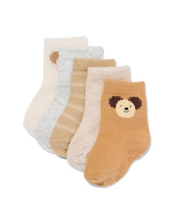 HEMA Babysokken beren - 5 paar zand, Verzenden, Nieuw