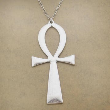 Vintage Egyptische Ankh Kruis Ketting - Grote Hanger met Lan, Verzenden, Nieuw