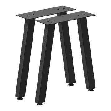 [en.casa] Stalen onderstel Mariager set van 2 tafelpoot 42x4, Verzenden, Nieuw