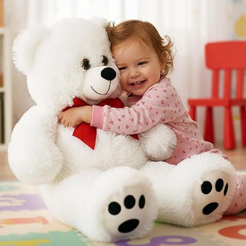 Teddybeer L Crème 50cm (Knuffels, Speelgoed, Recreatie), Verzenden, Nieuw