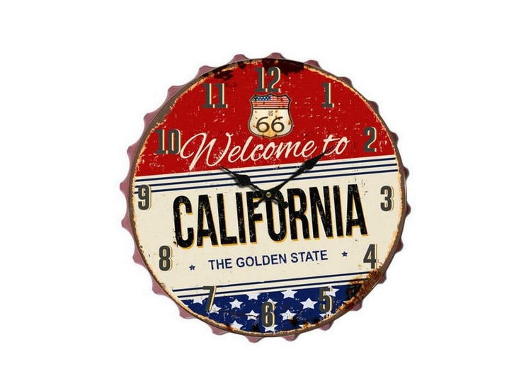 Bierdop - Klok California, Huis en Inrichting, Woonaccessoires | Overige, Nieuw, Ophalen of Verzenden
