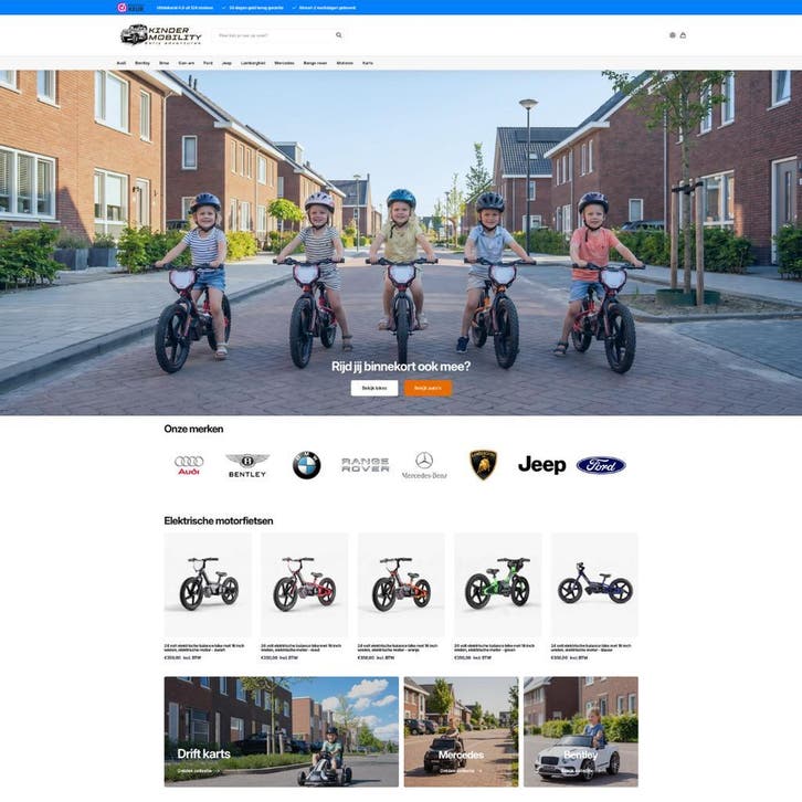 Start je eigen webshop in elektrische kinderautos – €895, Zakelijke goederen, Exploitaties en Overnames