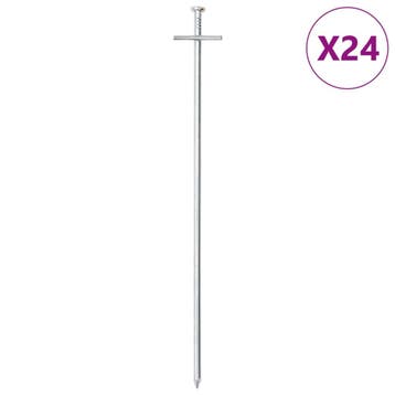vidaXL Tentharingen 24 st Ø6 mm 29,5 cm gegalvaniseerd staal, Verzenden, Nieuw