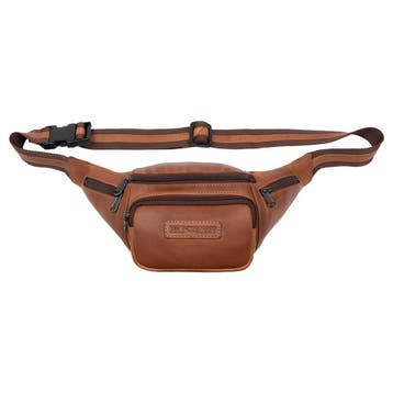 HillBurry Leren Unisex Heuptas – Cognac Bruin, Sieraden, Tassen en Uiterlijk, Tassen | Schoudertassen, Verzenden, Nieuw, Overige merken