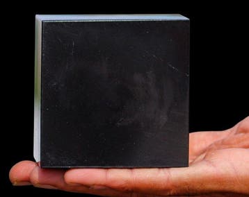 Natuurlijke zwarte turmalijn Schorl kubus - 8,0 cm - 1,65