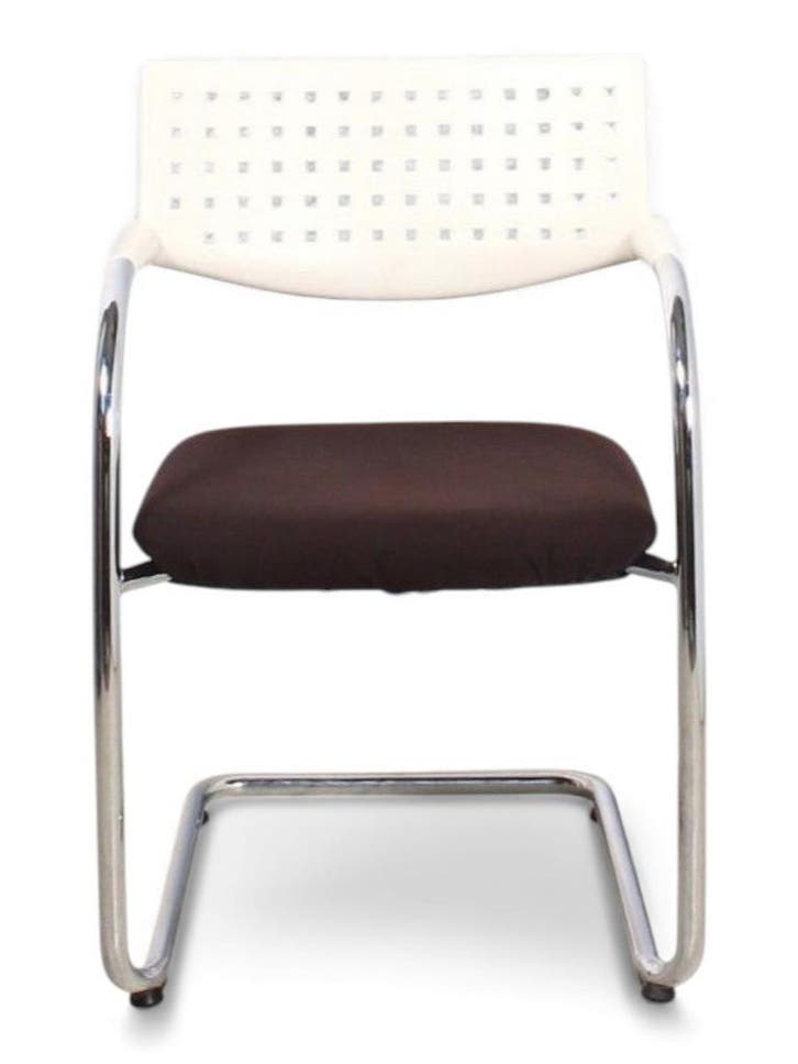 Vitra Visavis stoel, bruin-wit, Huis en Inrichting, Stoelen, Overige kleuren, Gebruikt, Ophalen of Verzenden