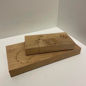 Handgemaakte eiken display plankjes (verweerd / geschaafd), Nieuw, Hout